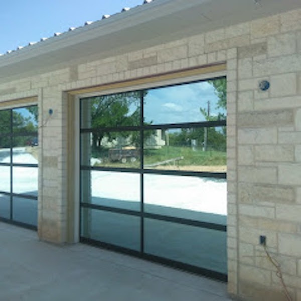 modern glass garage doors