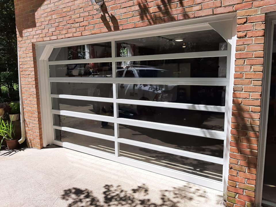 garage door materials glass