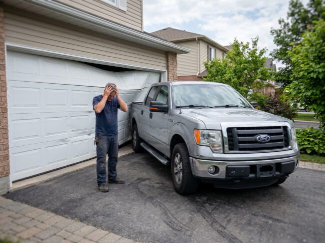 Garage door damage insurance coverage Chesapeake Virginia