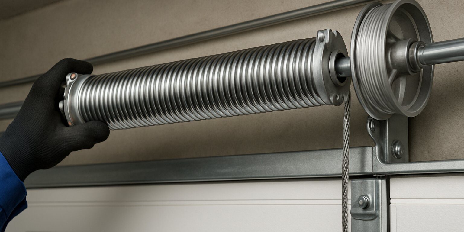 Garage door spring replacement cost Chesapeake VA - torsion spring installation