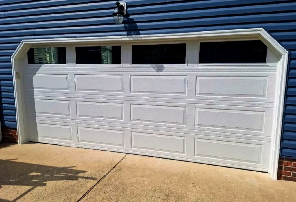 16 x 7 long panel with glass garage door - Garage Door Enterprises, Chesapeake VA