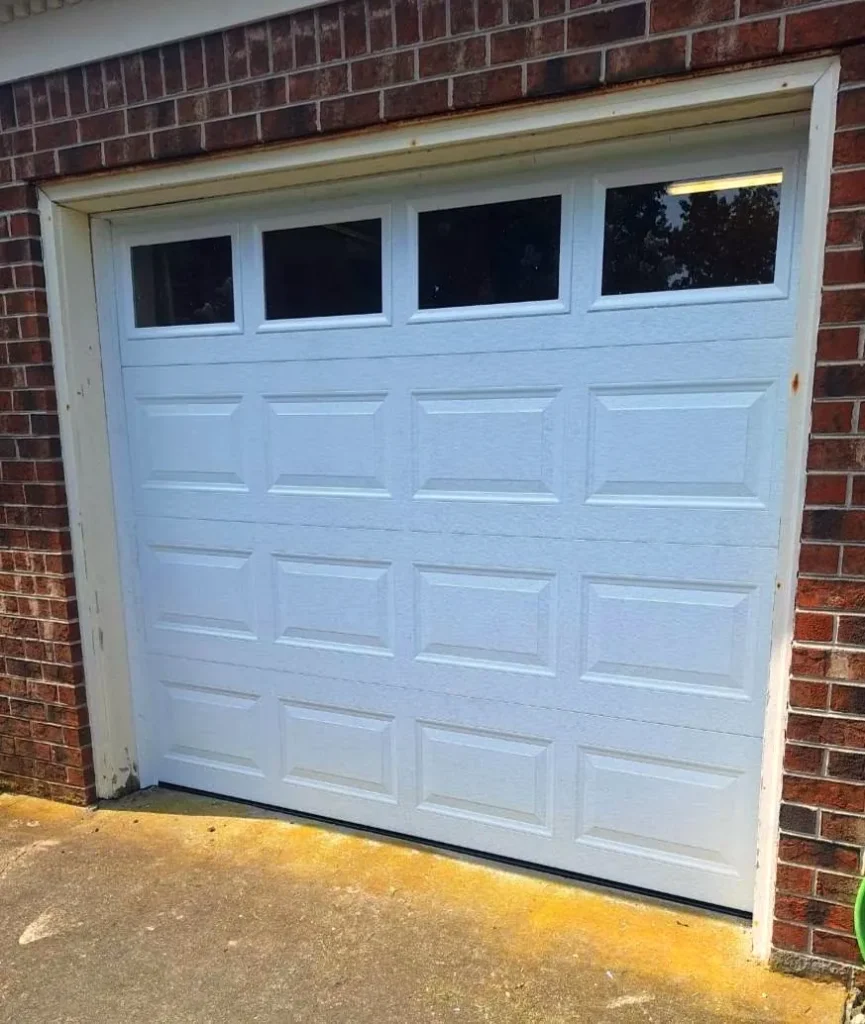 8 x 7 short panel with glass garage door - Garage Door Enterprises, Chesapeake VA