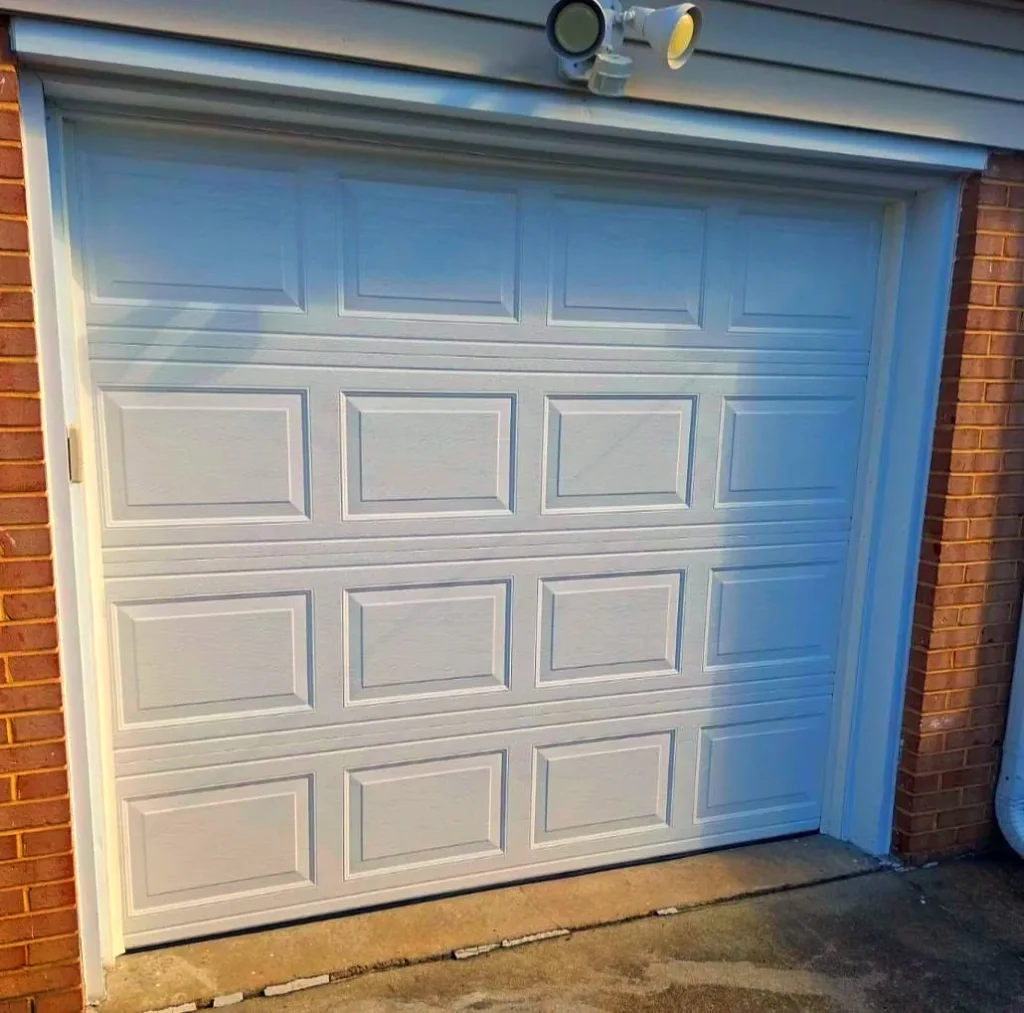 8 x 7 white short panel garage door - Garage Door Enterprises, Chesapeake VA