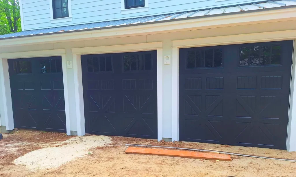9 x 9 black in color classica model with glass garage door - Garage Door Enterprises, Chesapeake VA